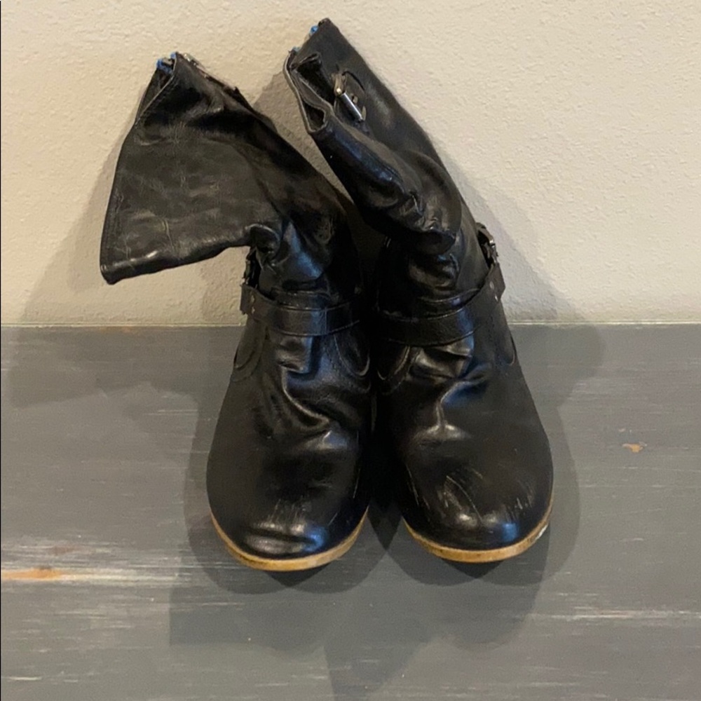 Black Mid-Calf Boots